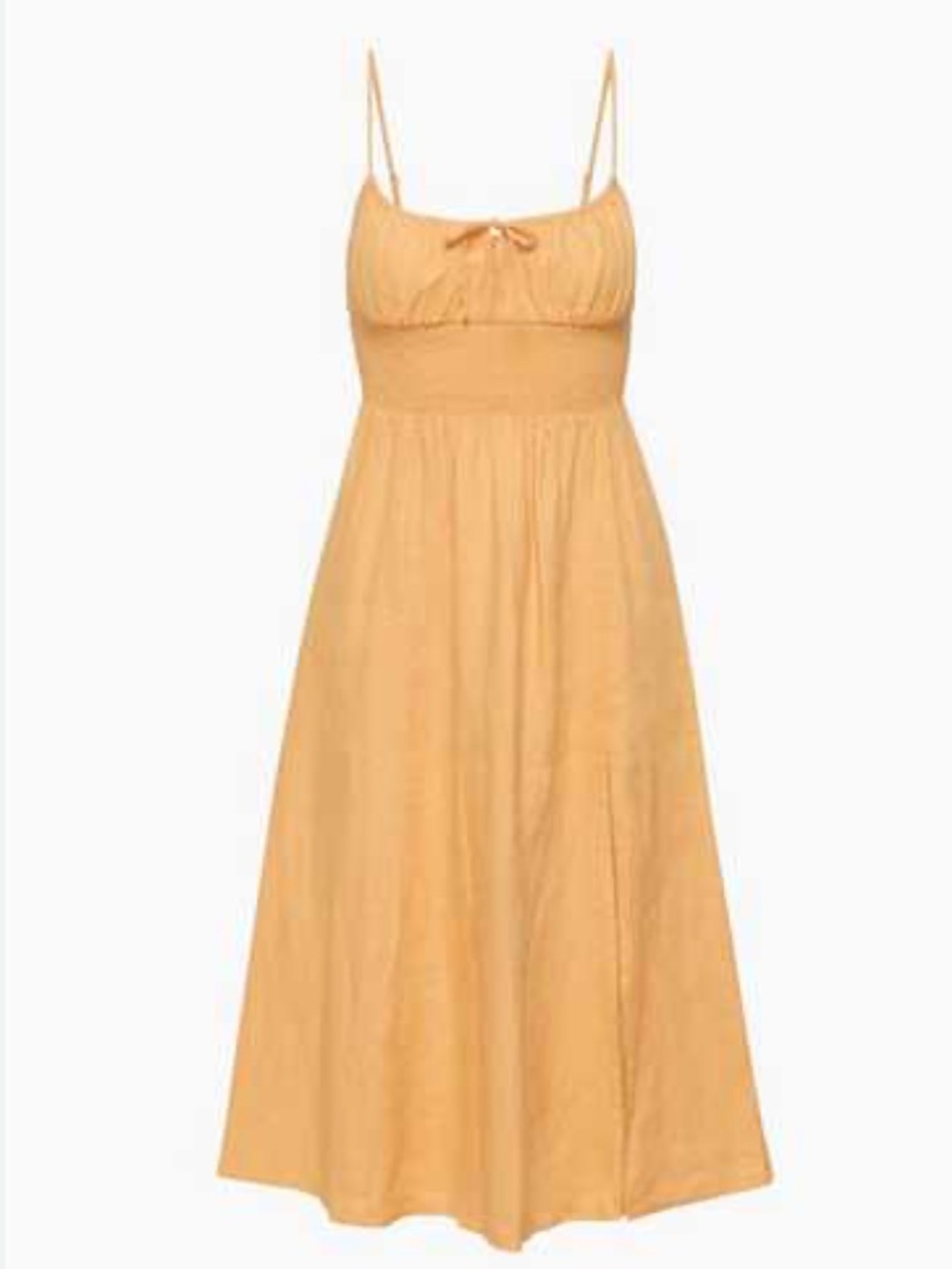 Wilfred Strappy Linen Midi Dress With Front Slit Size S